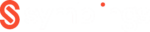 Logo symblings horizontaal wit rood