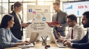 social media seo werkplek