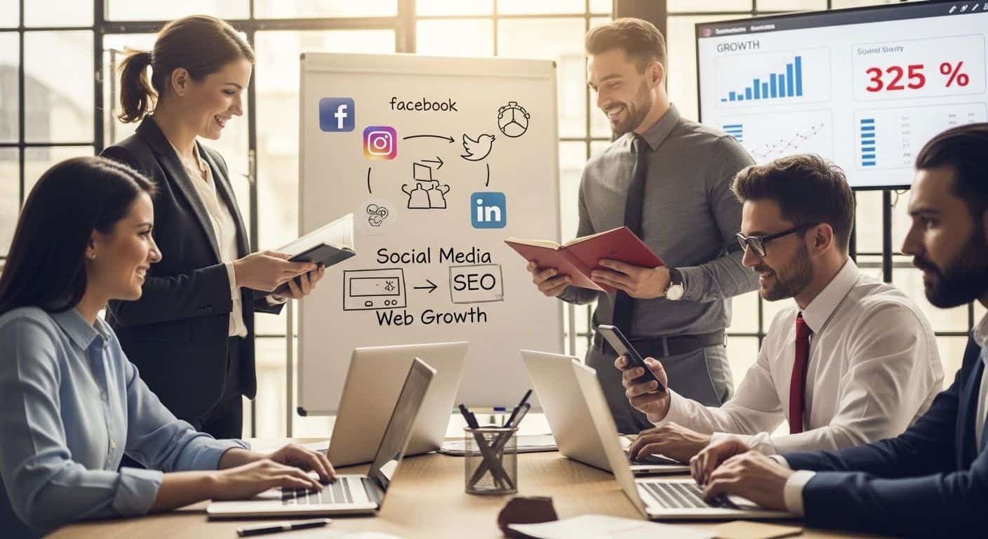 social media seo werkplek