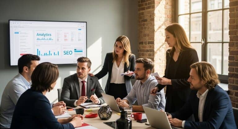 seo best practices teamwork office